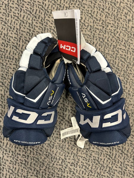 CCM Navy Tacks AS-V 15” gloves