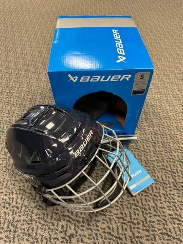 Bauer Re-Akt 85 Navy Small Combo helmet