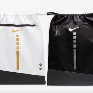 Nike Hoops Elite Drawstring Bag 17L Black White Gold DX9790 Backpack Gym Sack