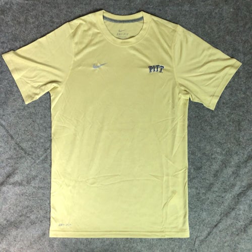 Pittsburgh Panthers Mens Shirt Extra Small Nike Gold Tee Short Sleeve Basketball