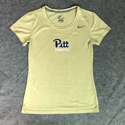 Pittsburgh Panthers Women Shirt Extra Small Nike Gold Tee Short Sleeve Gymnastic