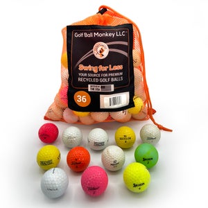 36 Golf Balls-  Hit Away / Shag Golf Balls w/ Mesh Bag
