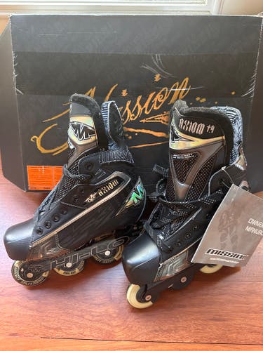 New Mission Axiom T9 Inline Skates Wide Width Size 5