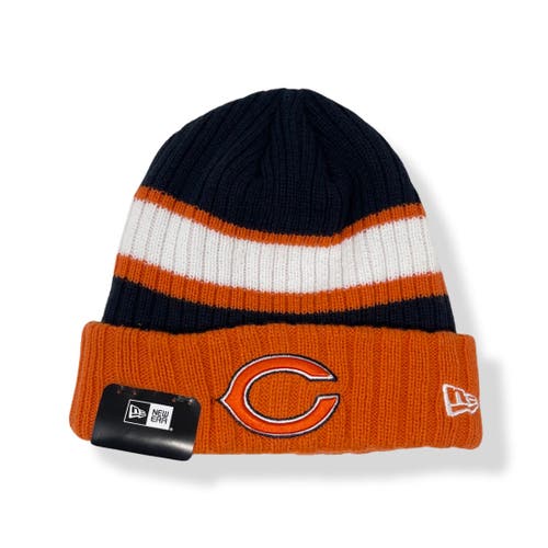 New Era Chicago Bears Knit Cap Orange White Blue New With Tags