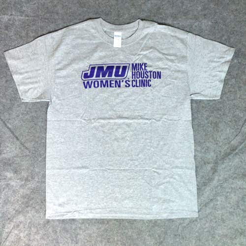 James Madison Dukes Mens Shirt Large Gray Tee Short Sleeve Top NCAA Football