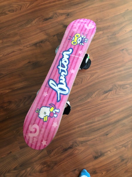Used 100cm Kid's Burton Chicklet Snowboard With Bindings