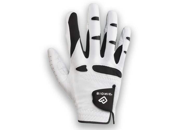 Bionic Men's StableGrip White Golf Glove - LEFT Hand Golfer (RH Glove) - LARGE