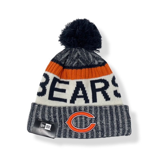 New Era Chicago Bears Knit On Field Cap Orange White Blue New With Tags