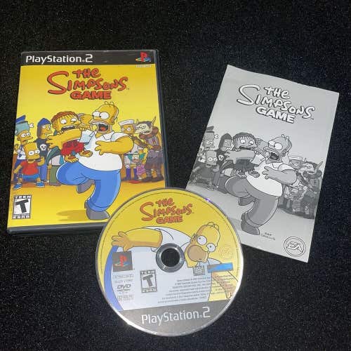 The Simpsons Game (Sony PlayStation 2, 2007) PS2 Complete With Manual Tested