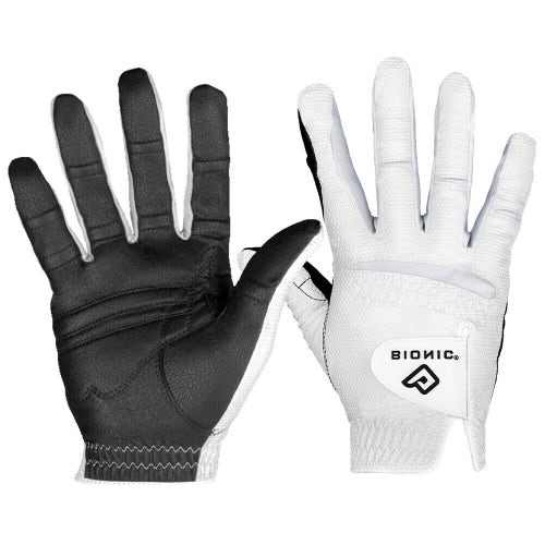 Bionic Men's RelaxGrip 2.0 White Golf Glove - LEFT Hand Golfer RH Glove - MEDIUM