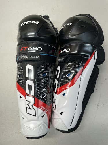 Used Ccm Ft 680 12" Hockey Shin Guards