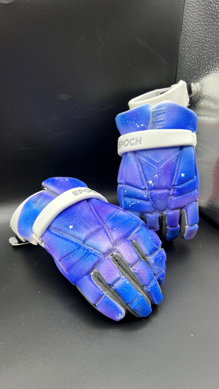 CUSTOM PAINTED GALAXY New Epoch Integra Lacrosse Gloves Small