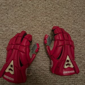Used  Red Maverik 12" Rome Lacrosse Gloves