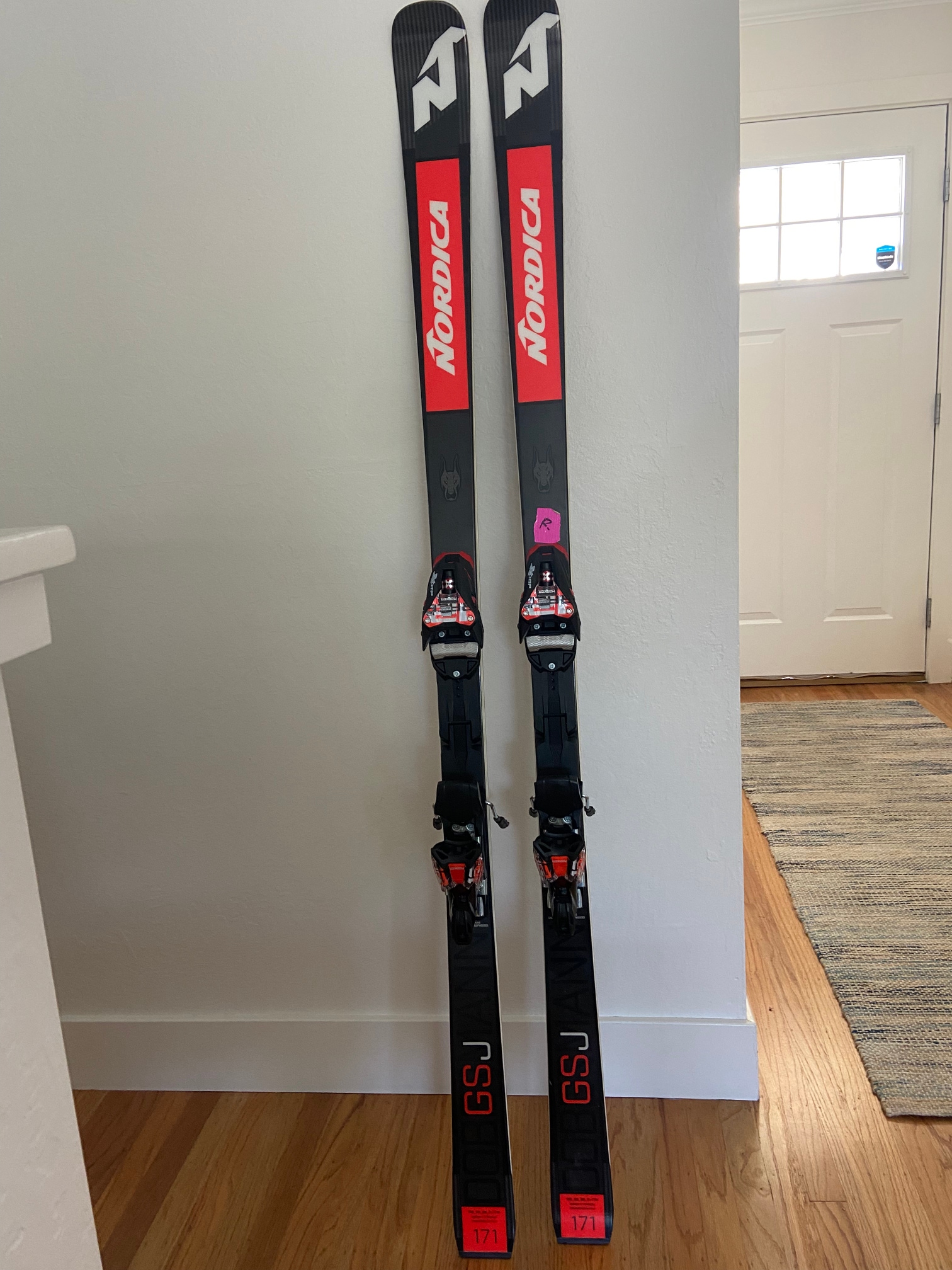 TWO PAIR - Nordica 171 Dobermann GSJ Skis With Marker XComp 12 Bindings - RACERS & TRAINERS