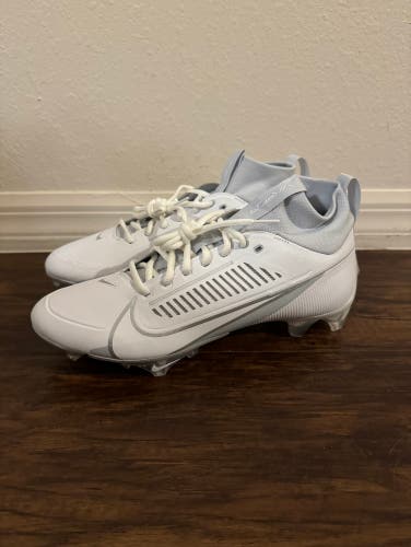 Nike Vapor Edge Pro 360 2 White/Silver Football Cleats Size 8.5 DA5456-100
