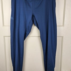 Salomon Women's Blue Active Leggings Reflective Cyclign Pants Size XL
