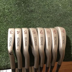 Ben Hogan Edge GCD Midsize Irons Set 3-PW Stiff Apex 4 VCP Black Steel Shafts