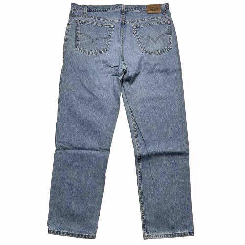 Vintage Levi's 540 Relaxed Fit Denim Blue Jeans Light Wash Made in USA 42x32