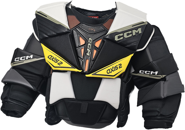CCM AXIS 2 PRO STOCK LARGE GOALIE CHEST PROTECTOR LARGE NEW(11689)