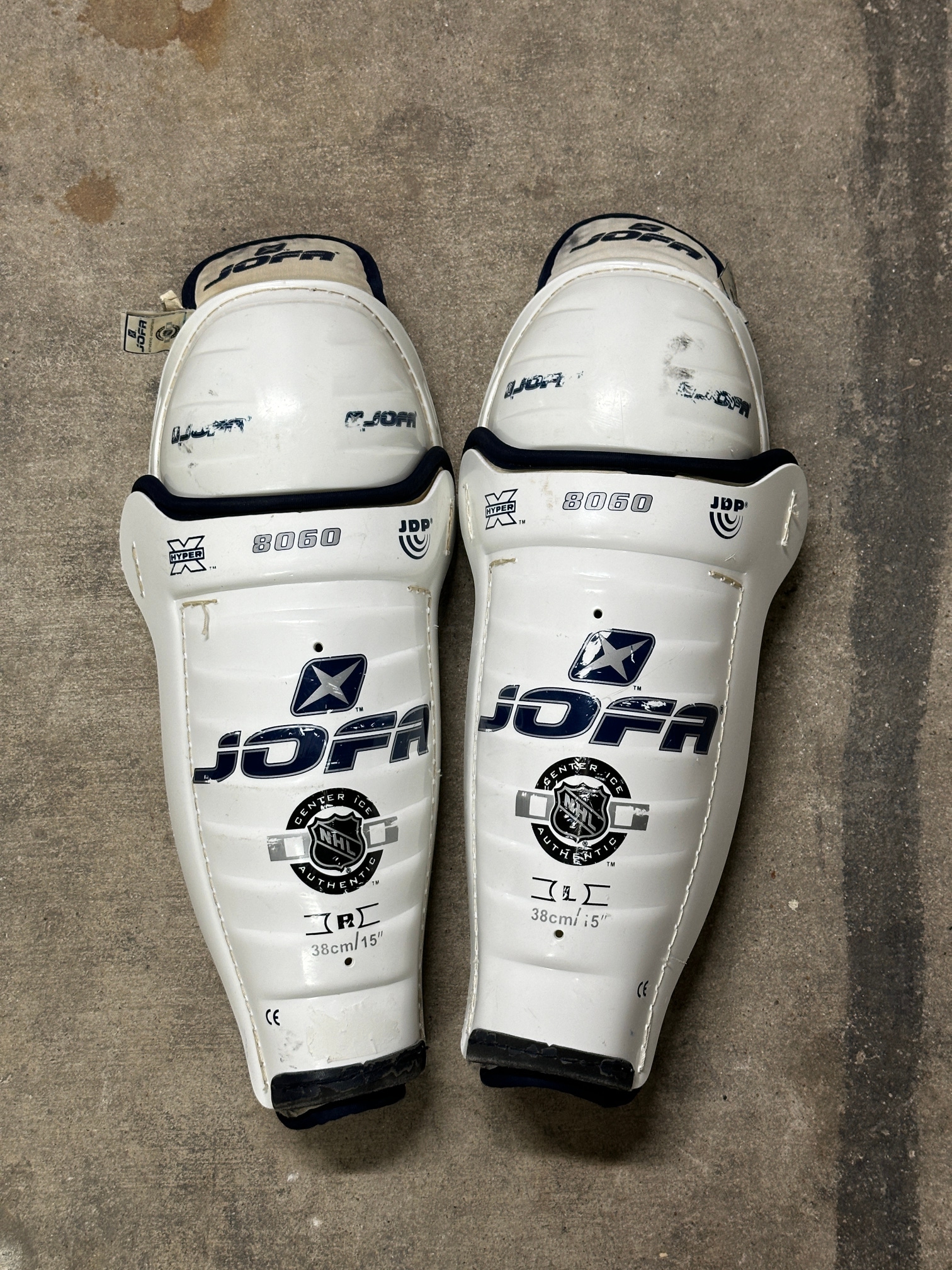 Senior Used Jofa 8060 15" Shin Pads Pro Stock