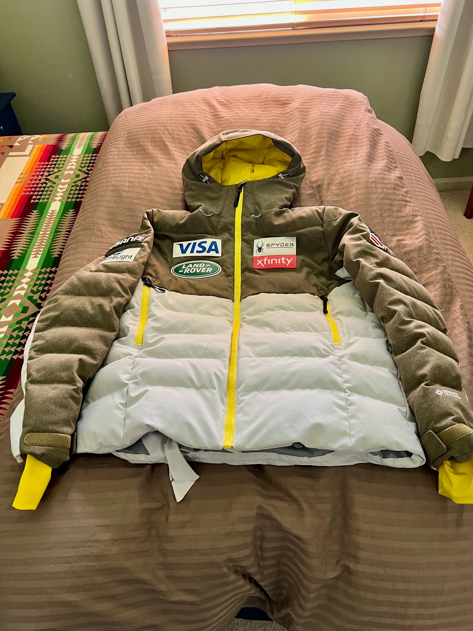 US Ski Team Spyder GoreTex Down Jacket Unisex Large Pristine Condition