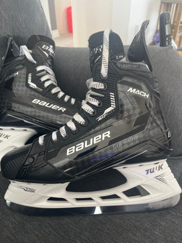 MACH Bauer Fit 2 Size 8 Supreme W/TI pulse LS Steel Mach Hockey Skates