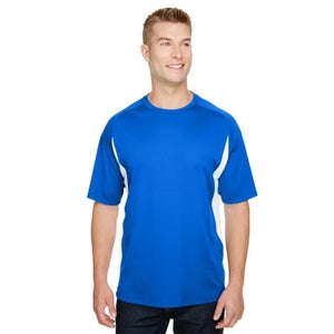 A4 Mens Cooling Performance Color Block N3181 Size M Blue White Soccer Shirt New