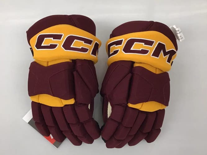 CCM Custom HG95C Senior Gloves Maroon/Sunflower
