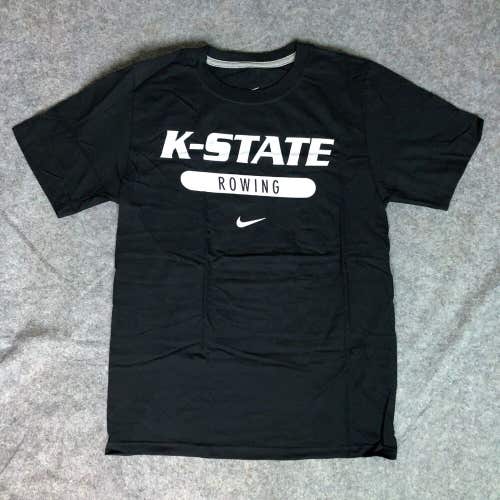 Kansas State Wildcats Mens Shirt Extra Small Nike Black Tee Short Sleeve Rowing