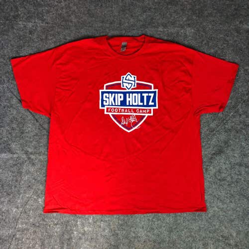 Skip Holtz Mens Shirt 3XL XXXL Red Blue Tee Short Sleeve Football Graphic Top