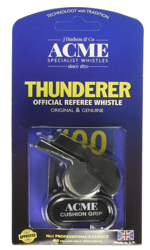 New ACME Referee Thunderer Whistle With Finger Cushion Grip [477]