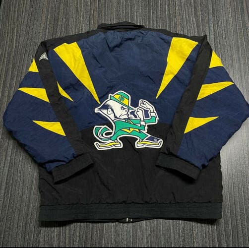Notre Dame Jacket Men Large Adult Fighting Irish Vintage 90s Puffer Coat NCAA