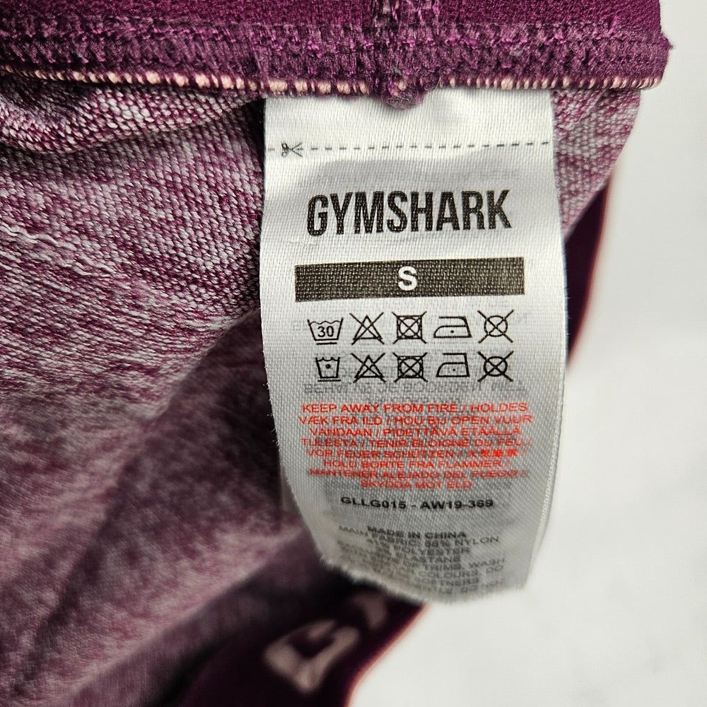 Gymshark Flex Leggings Size S Women’s GLLG015 AW19-369- Burgundy Nylon  Stretch