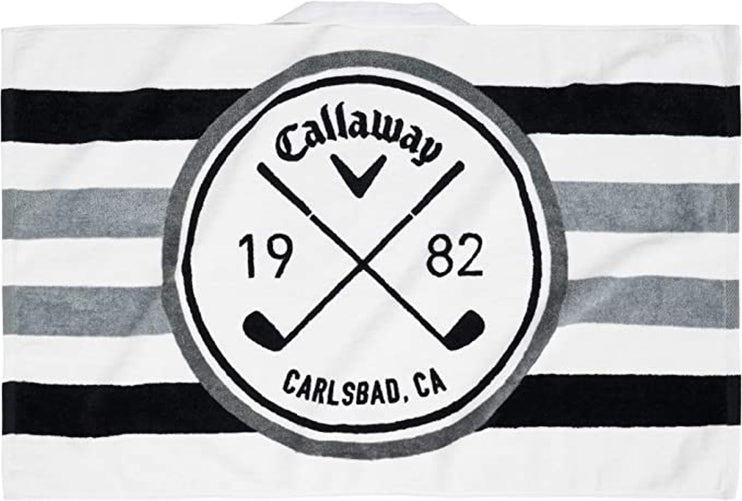 Callaway Tour Authentic Towel (White/Black/Charcoal, 30"x20") 2020 Golf NEW