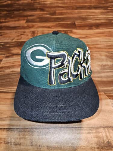 Vintage Rare Green Bay Packers NFL Sports Drew Pearson Graffiti Hat Snapback
