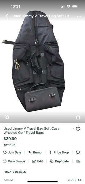Used Travel Cover BUNDLE UNC Jimmy V