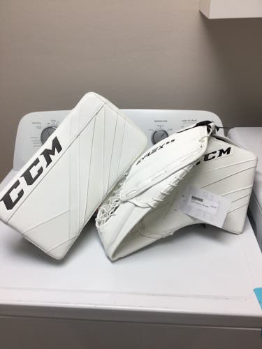 CCM EFlex 5.9 Int Goal Catch & Block wht wht