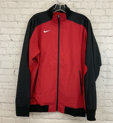 Nike Mens 428805 Size S Red Black Full Zip Collared Training Soccer Jacket New