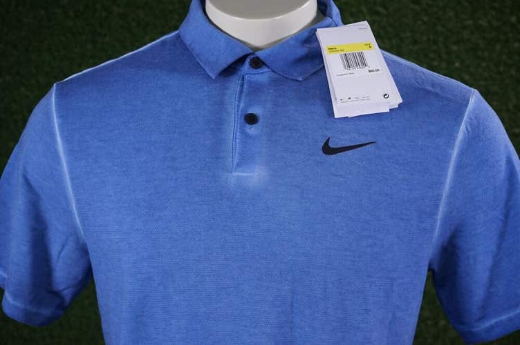 MEN’S SMALL NIKE DRI-FIT TOUR WASHED GOLF POLO BLUE ~ NWT, BRAND NEW!