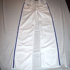 NEW - Champion Baseball Pants, White/Blue, Youth Large