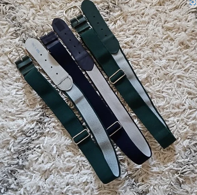 Three Used Adjustable Elastic Belts - Excellent Condition