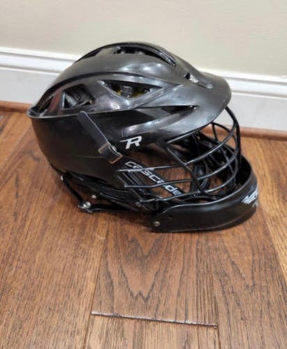 All black lacrosse goalie cascade r helmet