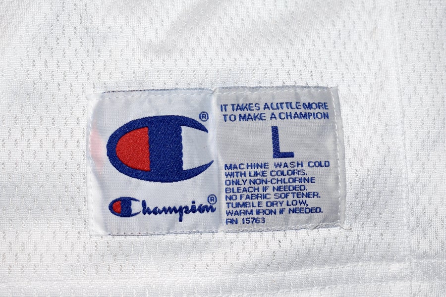 Champion Basketball Jersey, White/Green, Large