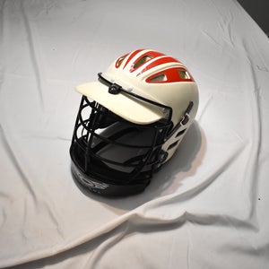 Cascade Vintage Lacrosse Helmet, White/Red, Small