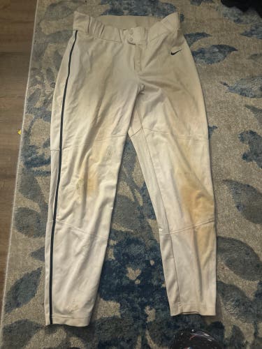 White Used Large Nike Game Pants