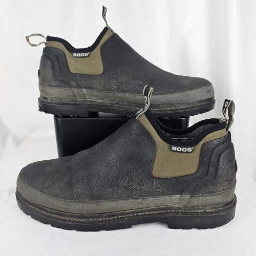 Bogs Tillamook Bay Boots Waterproof Rain Hiking Pull On Brown Black Mens 12