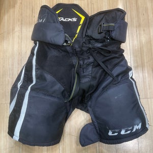 Black Junior Used Small CCM Tacks Hockey Pants