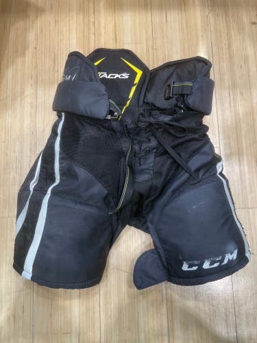 Black Junior Used Small CCM Tacks Hockey Pants