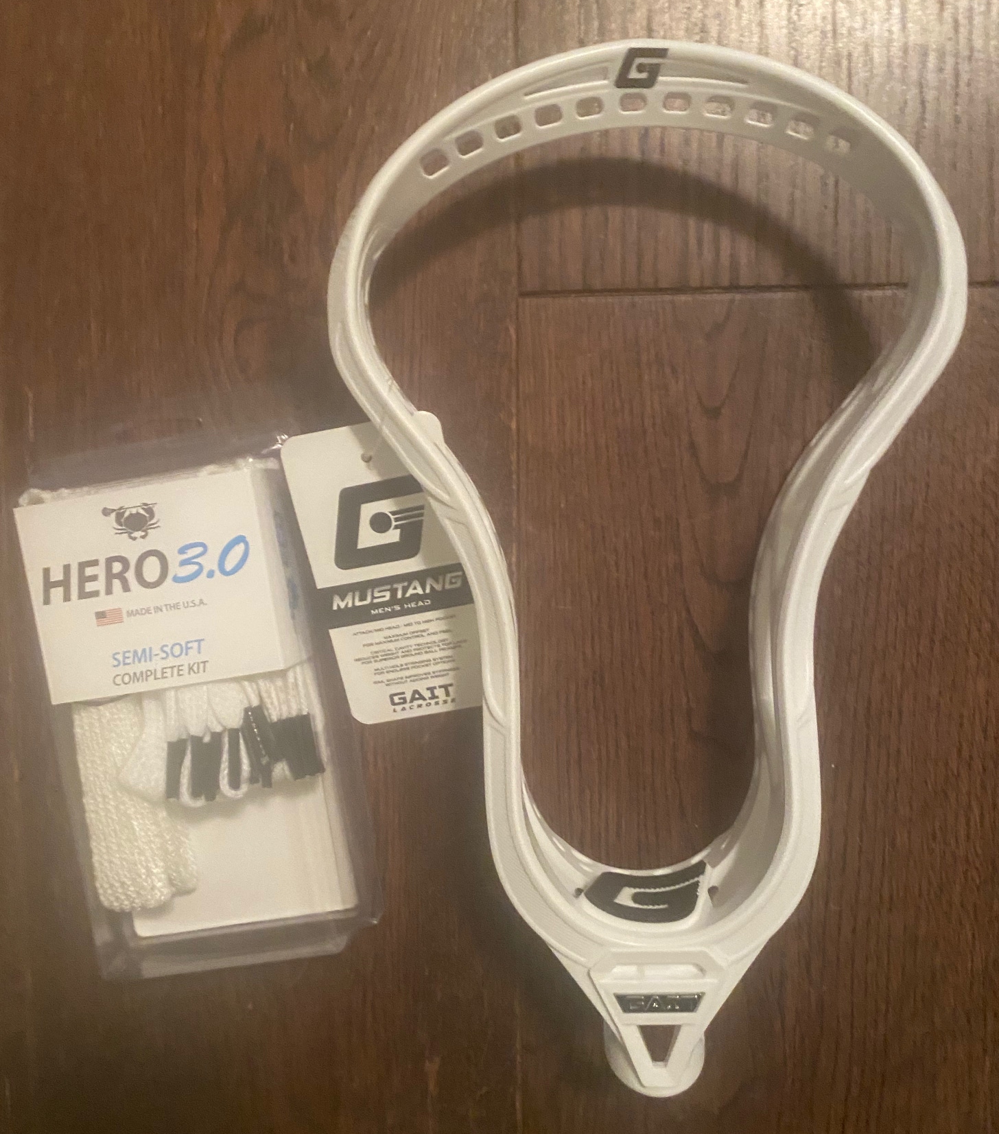 New! Gait Mustang Lacrosse Head with Hero 3.0 complete Mesh kit valued at $32.99!