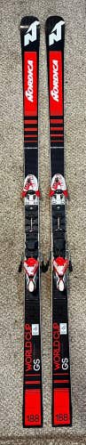 188 Nordica Doberman FIS GS 30 Meter Race Ski Used Marker Din 12 Bindings